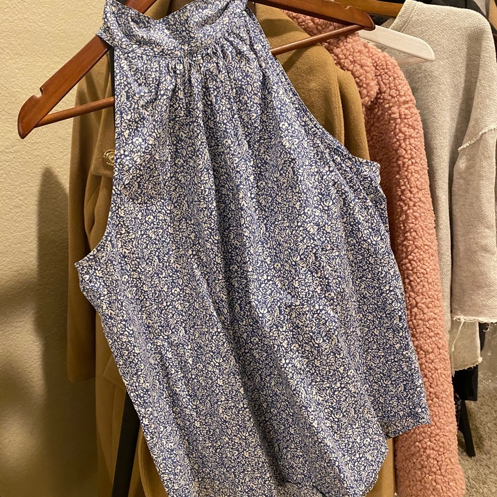 J. Crew. floral top. Ties in the back.